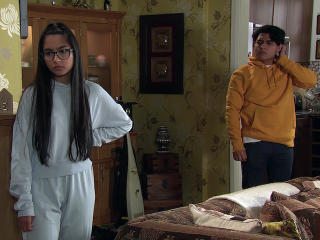 Asha and Aadi on Coronation Street on September 2, 2020
