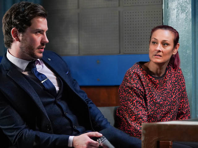 Gray and Tina on EastEnders on December 21, 2020