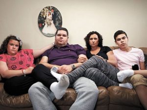 Jonathan Tapper and his family on Gogglebox