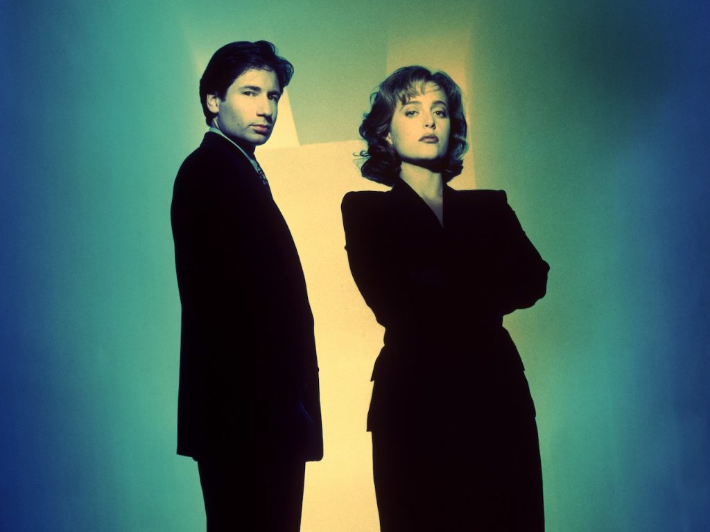 David Duchovny and Gillian Anderson as Mulder Scully on The X-Files in 1993