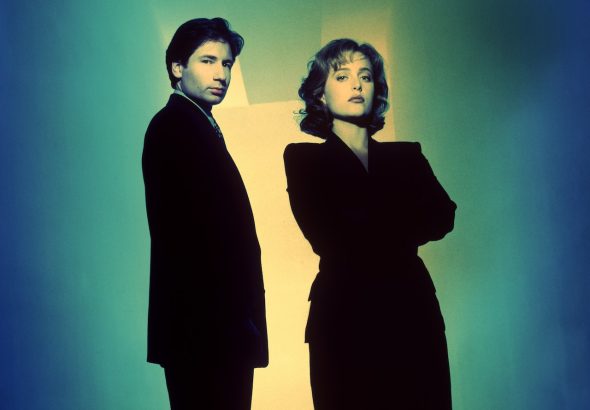 David Duchovny and Gillian Anderson as Mulder Scully on The X-Files in 1993