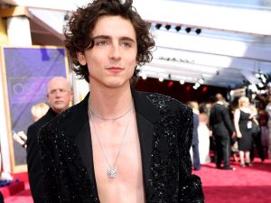 Timothee Chalamet pictured on March 27, 2022
