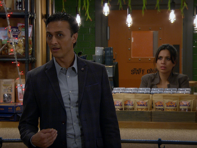 Al, Priya and Jai on Emmerdale on December 3, 2020