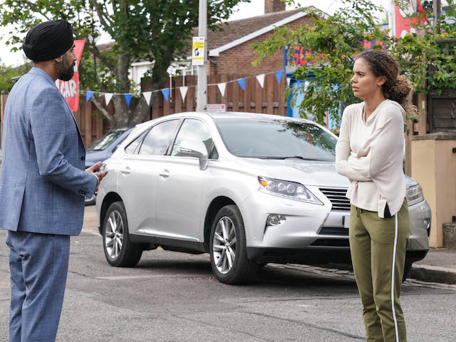 Kheerat and Chantelle on EastEnders on September 8, 2020