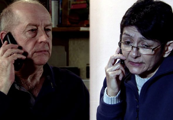 Geoff and Yasmeen on Coronation Street on July 17, 2020