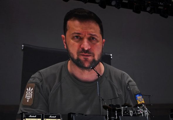 Volodymyr Zelensky pictured on June 24, 2022