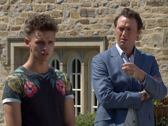 Jacob and Liam on Emmerdale on August 10, 2020