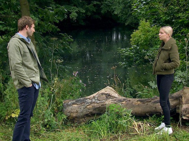 Jamie and Belle on Emmerdale on September 23, 2020