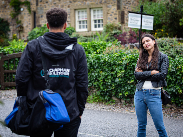 Meena and Billy on Emmerdale on September 25, 2020