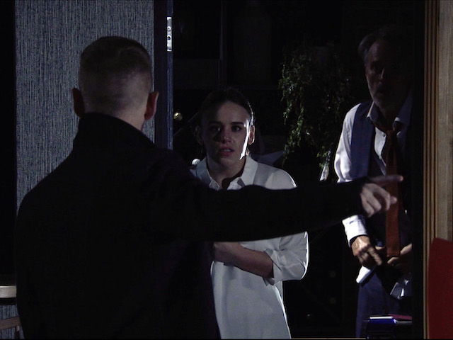 Gary, Faye and Ray on Coronation Street on December 11, 2020