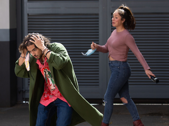 Hugo, Shona and David on Coronation Street on October 16, 2020