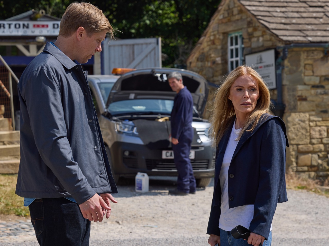 Robert, Sadie and Cain on Emmerdale on September 15, 2026
