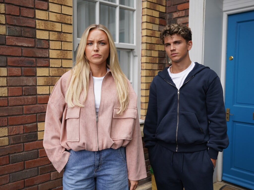 Lucas and Leah on Hollyoaks on October 5, 2026