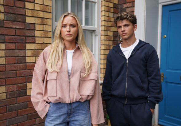 Lucas and Leah on Hollyoaks on October 5, 2026