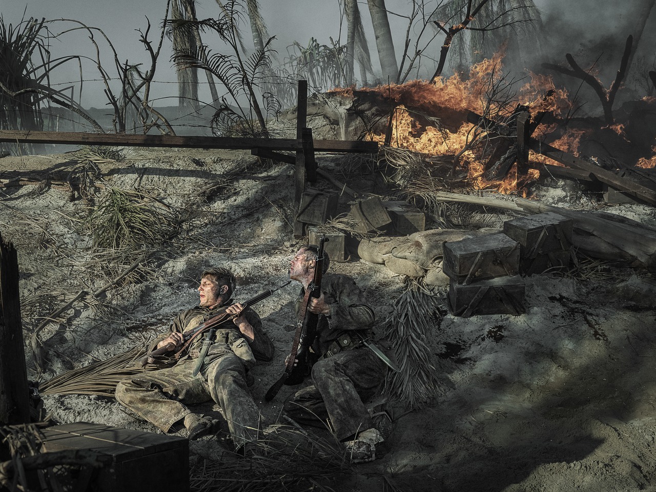 Tom Francis as Dave Schreiner and Bill Skarsgård as Bob Bauman in The Mosquito Bowl