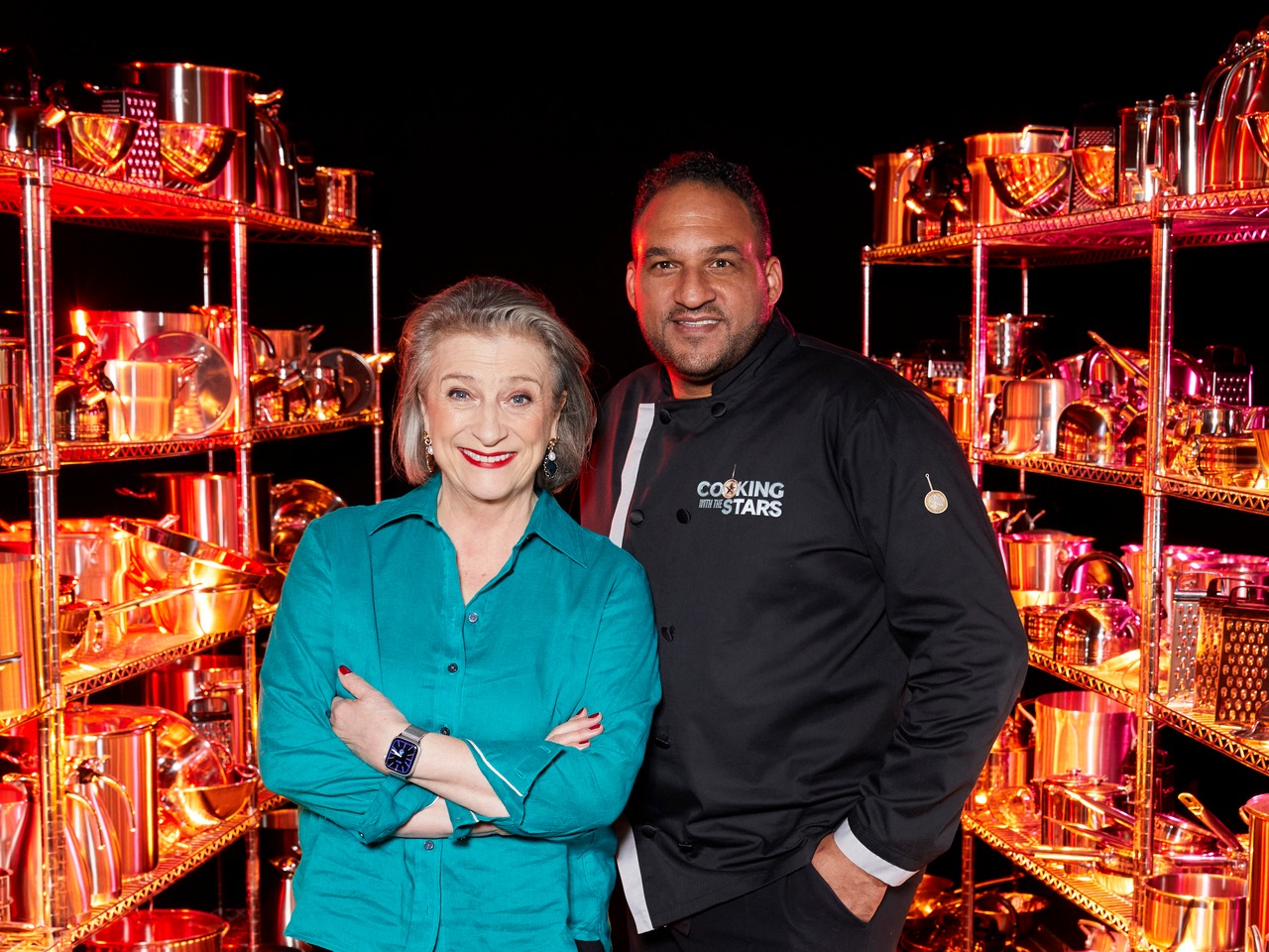 Caroline Quentin and Michael Caines for Cooking With The Stars season six
