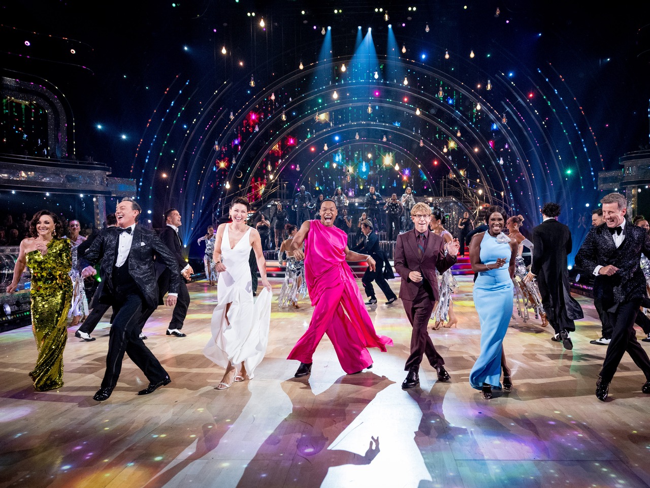 Shirley Ballas, Craig Revel Horwood, Emma Willis, Johannes Radebe, Josh Widdicombe, Motsi Mabuse and Anton du Beke on Strictly Come Dancing on September 26, 2026