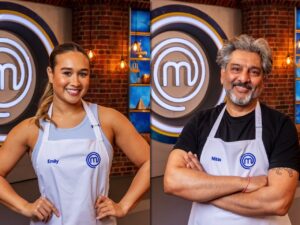 Emily Steel and Nitin Ganatra for Celebrity MasterChef 2026