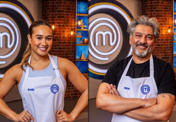 Emily Steel and Nitin Ganatra for Celebrity MasterChef 2026