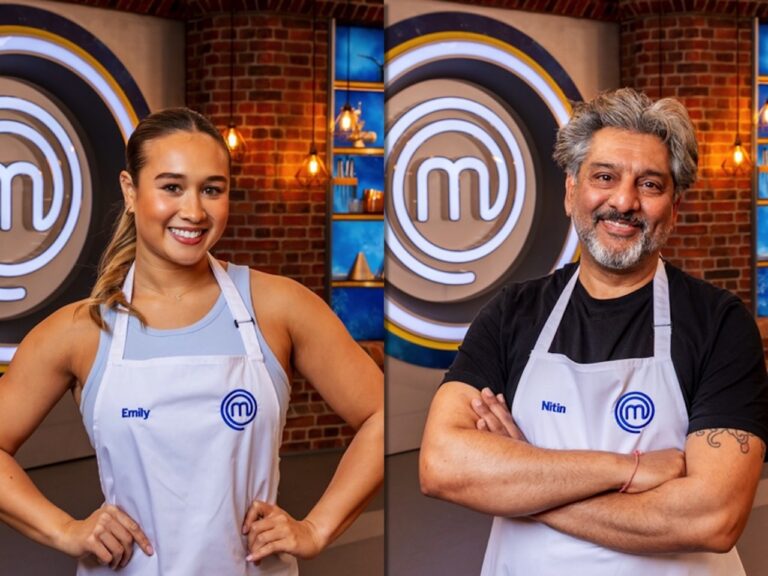 Emily Steel and Nitin Ganatra for Celebrity MasterChef 2026