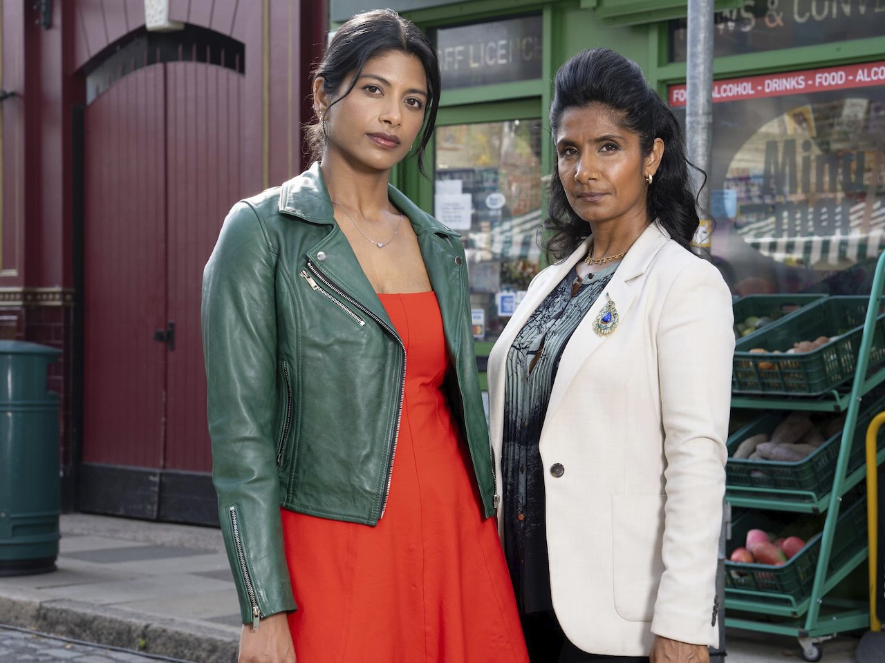 Sakira Vel as Ash Panesar and Balvinder Sopal as Suki Panesar on EastEnders