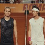 Romeo Beckham and Paul Kircher in Forty Love