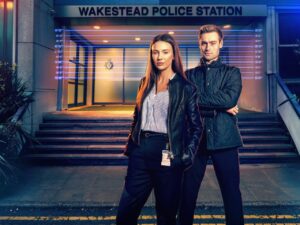 Michelle Keegan and Douglas Booth in The Blame