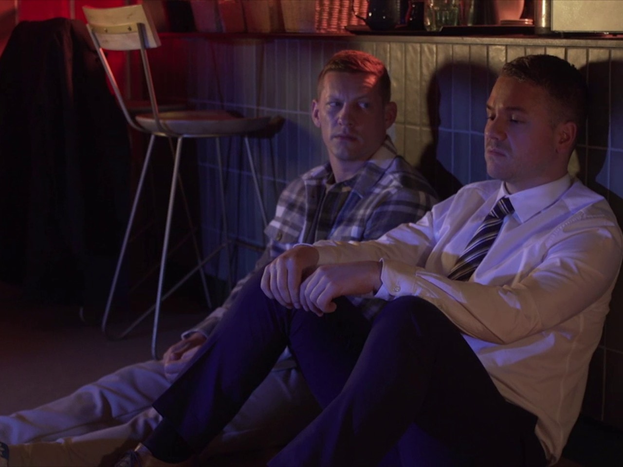 John Paul and Carter on Hollyoaks on November 13, 2023