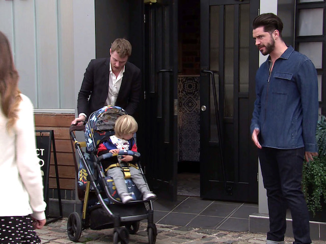 Daniel, Bertie and Adam on Coronation Street on August 18, 2021