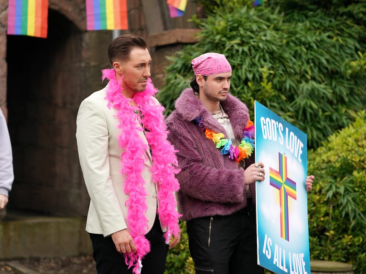 Scott and Beau on Hollyoaks on May 2, 2024
