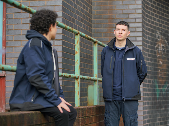 Simon and Jacob on Coronation Street on February 5, 2021