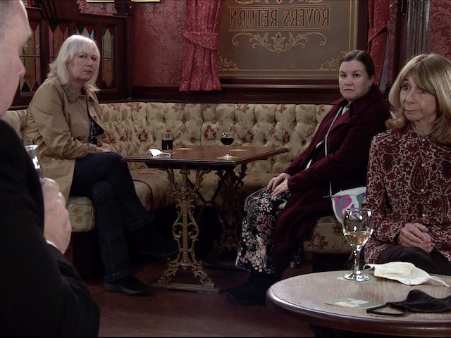 Mary, Eileen, George and Gail on Coronation Street on January 27, 2021