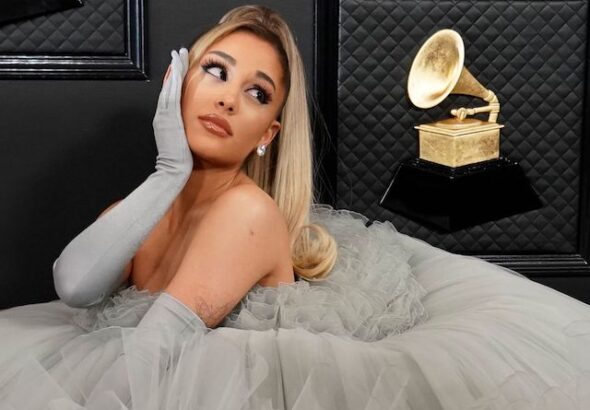 Ariana Grande at the Grammy Awards in Los Angeles on January 26, 2020
