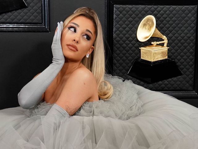 Ariana Grande at the Grammy Awards in Los Angeles on January 26, 2020