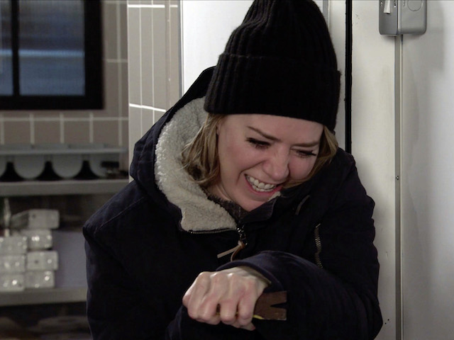 Abi, Kevin and Debbie on Coronation Street on February 17, 2021