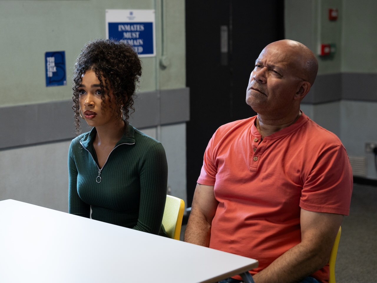Vicky, Donny and Sienna on Hollyoaks on October 21, 2024