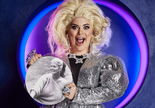 Baga Chipz impersonating Kim Woodburn for The Celebrity Circle