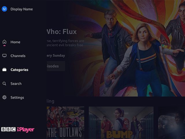 BBC iPlayer interface