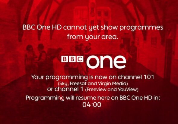 BBC One HD regional programmes holding screen