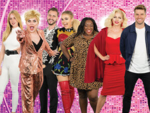 Diana Vickers, Baga Chipz, Luke Kempner, Tallia Storm, Judi Love, Courtney Act and Joel Dommett for Celebrity Karaoke Club
