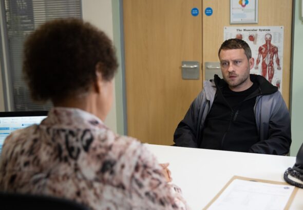 Paul Foreman (Peter Ash) at his neurology appointment in Coronation Street