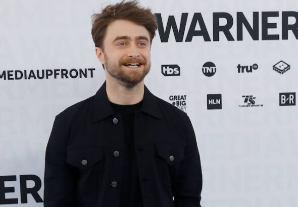 Actor Daniel Radcliffe poses as he arrives at the WarnerMedia Upfront event in New York City, New York, U.S. on May 15, 2019.
