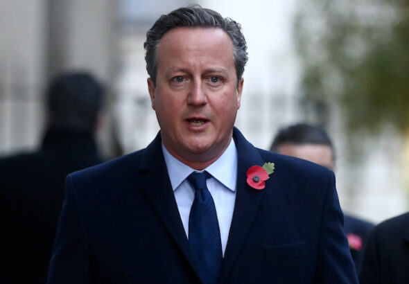 David Cameron in London on November 10, 2019