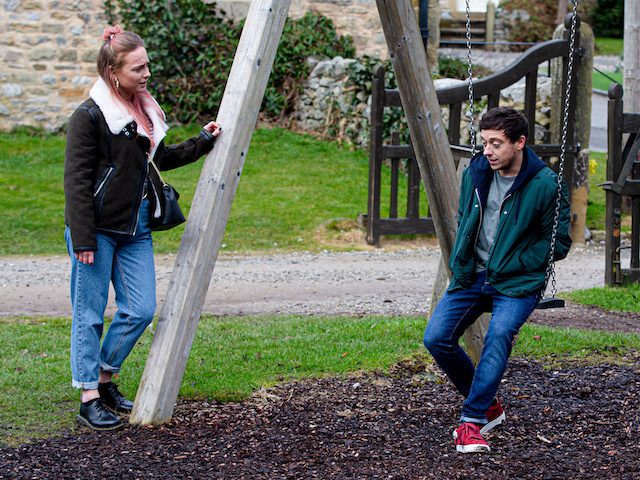 Amy and Matty on Emmerdale on April 14, 2021