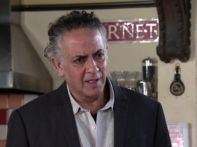 Dev on Coronation Street on May 10, 2021
