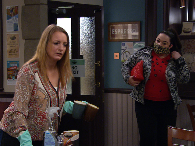 Nicola and Mandy on Emmerdale on May 6, 2021