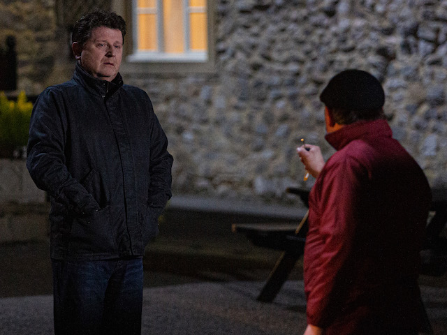 Paul and Connor on Emmerdale on February 4, 2021