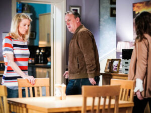 Kathy, Harvey and Dana on EastEnders on August 9, 2021