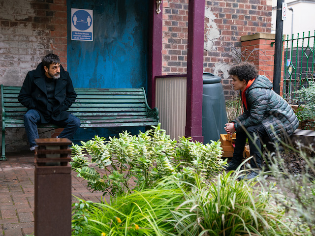 Peter and Simon on Coronation Street on April 9, 2021