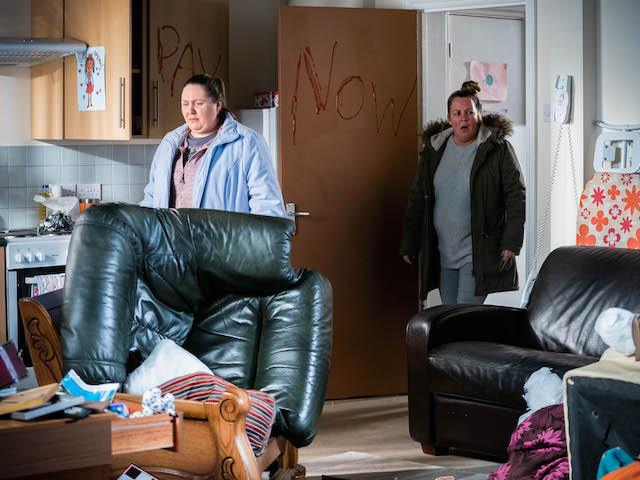 Bernadette and Karen on EastEnders on April 23, 2021
